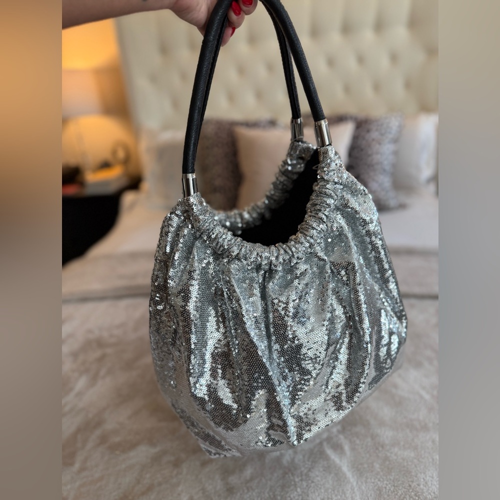STEVE MADDEN Slouchy Sequin Shoulder Bag